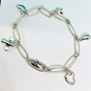 Vintage Tiffany & co Elsa Peretti charm bracelet  925 box